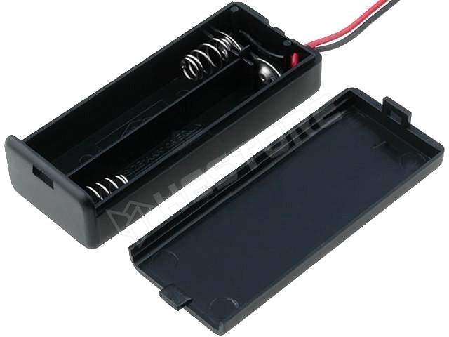 suport baterii 2x aaa montare cu capac terminal cabluri 150mm keystone 2489