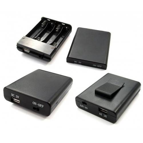 suport baterii aa r6 x4buc cu suport si capac cu terminal mama usb a comf sbh341 3s usb 4