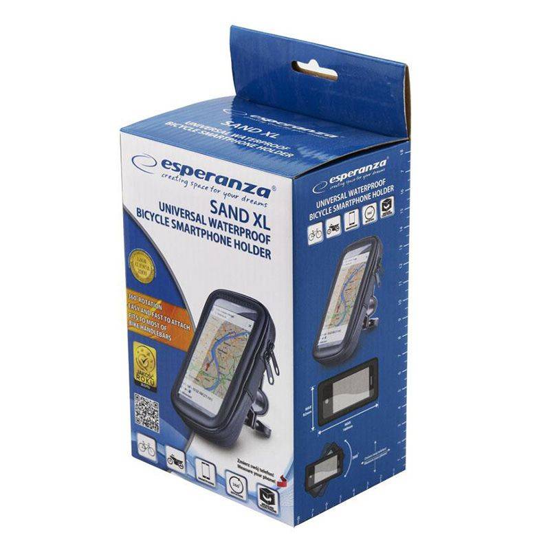 suport cu husa telefon prindere bicicleta 82x160mm sand esperanza 3