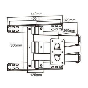 suport plasma lcd negru cabletech 1