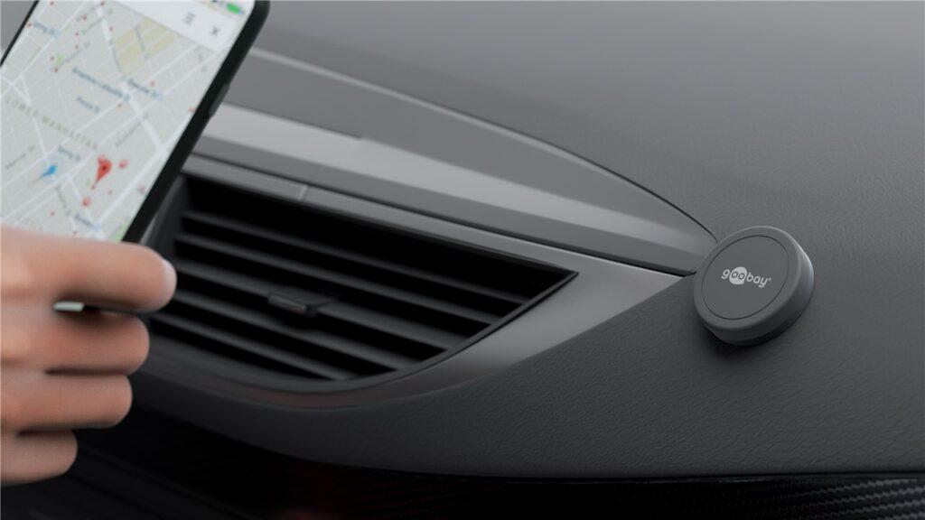 suport telefon 45mm magnetic cu dublu adeziv goobay 5