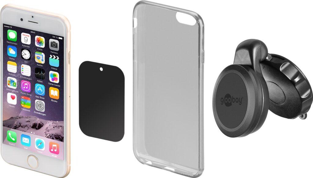 suport telefon magnetic cu ventuza pentru parbriz sau bordul auto goobay 3