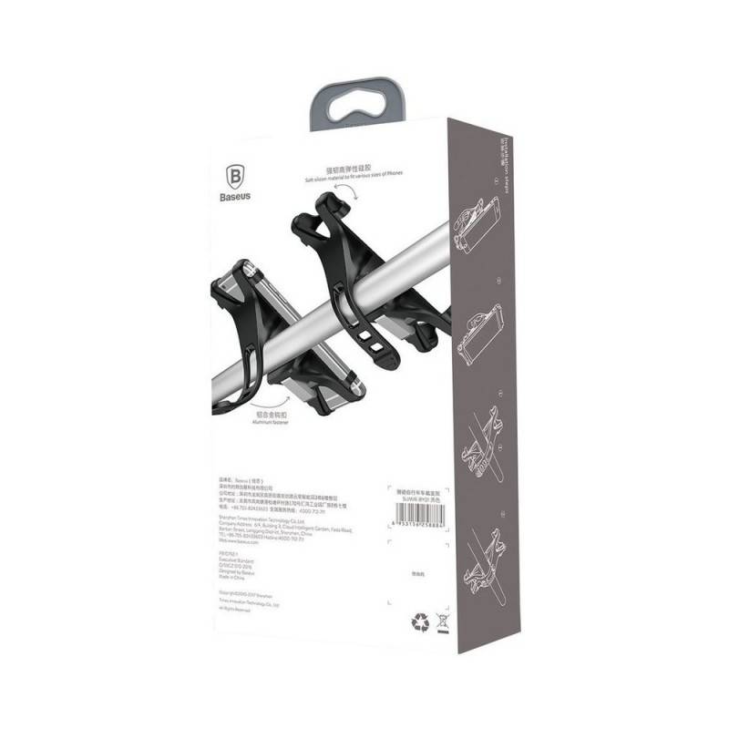 suport telefon pentru bicicleta baseus miracle negru 1