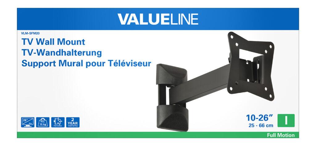 suport tv de fixare pe perete 10 26 25 66cm 15kg valueline 3 scaled