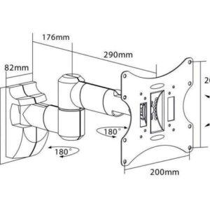 suport tv easyscope 43 107cm 30kg 2 brate goobay 1