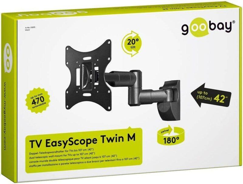 suport tv easyscope 43 107cm 30kg 2 brate goobay 3
