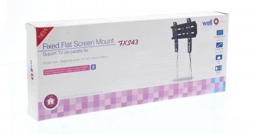 suport tv lcd de perete 13 43 fix cu snur well 1