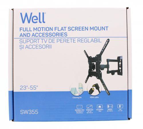 suport tv lcd de perete 23 55 inch reglabil 3 brate cablu hdmi solutie de curatat well 4