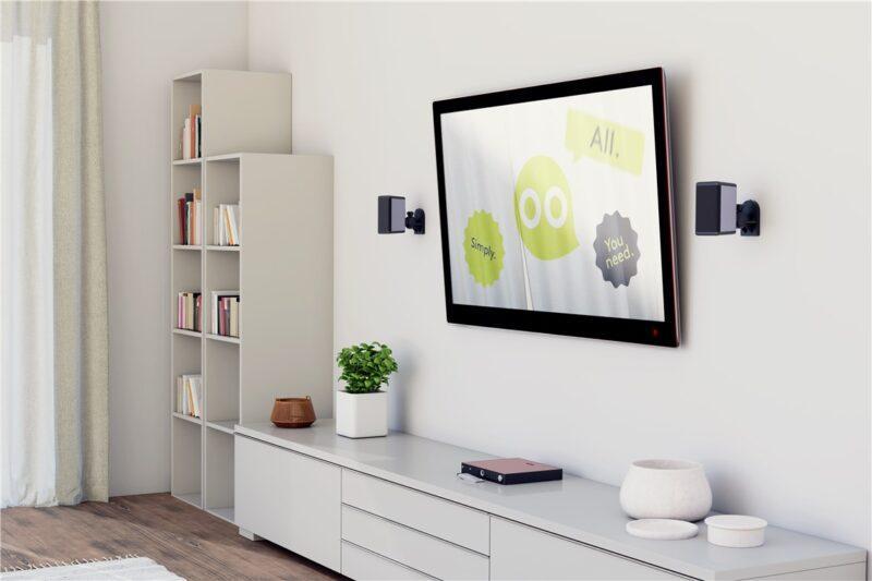 suport universal difuzor goobay 2buc pe perete regblabil 35kg negru 2