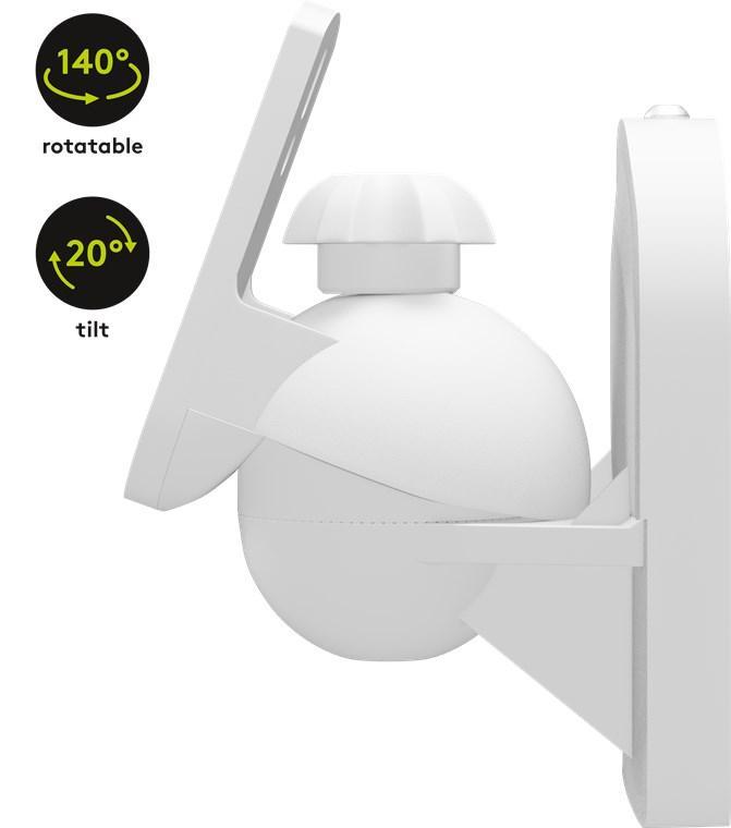 suporti difuzoare universal 2buc goobay pe perete regblabil 35kg alb 3