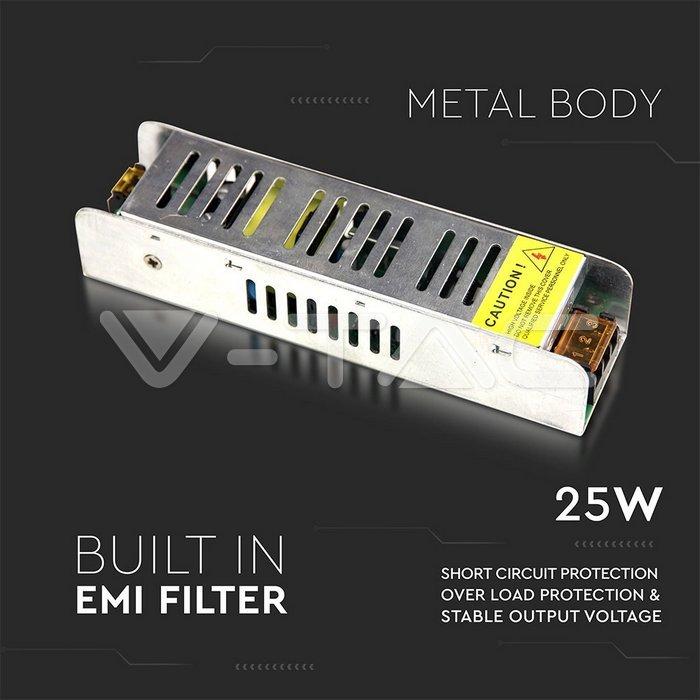 sursa alimentare smps slim 12v 25w 21a ip20 v tac 1