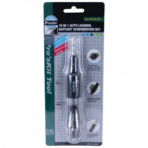 surubelnita cu varfuri 10in1 interschimbabile proskit sd 9810a 3