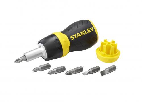 surubelnita magnetica multibit cu clichet si 6 varfuri 0 66 358 stanley