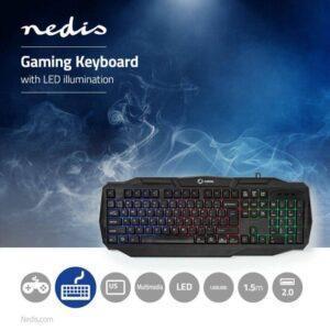 tastatura gaming cu fir usb 20 us international negru nedis 1