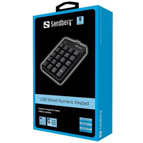 tastatura numerica sandberg 630 07 usb 20 negru 1