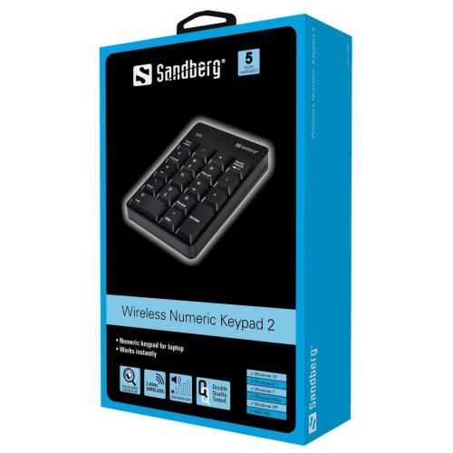 tastatura numerica wireless sandberg 630 05 negru 1