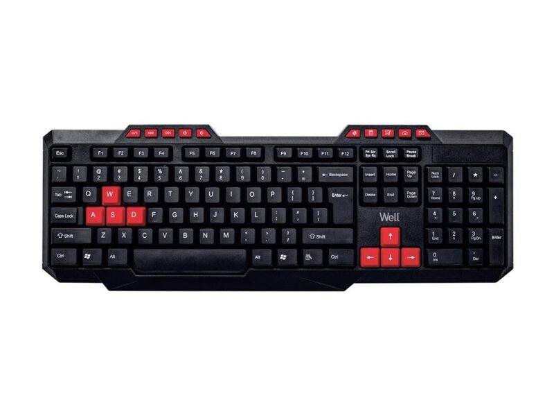 tastatura usb multimedia well ku003 negru 1