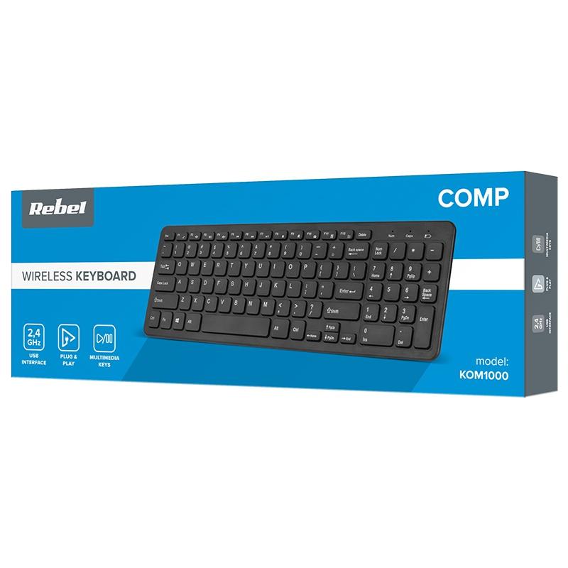 tastatura wireless usb 20 2x aaa wdk500 rebel 3