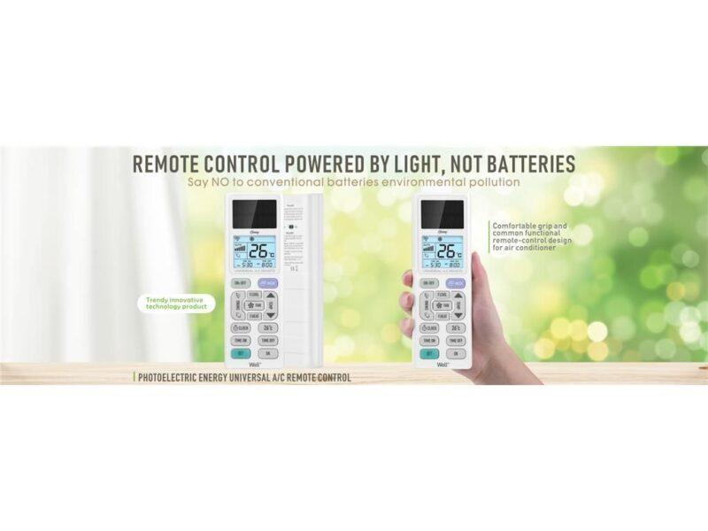 telecomanda universala pentru aparate de aer conditionat well homy cu panou solar 1