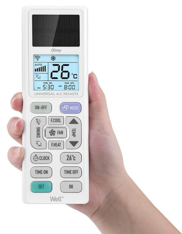 telecomanda universala pentru aparate de aer conditionat well homy cu panou solar 2