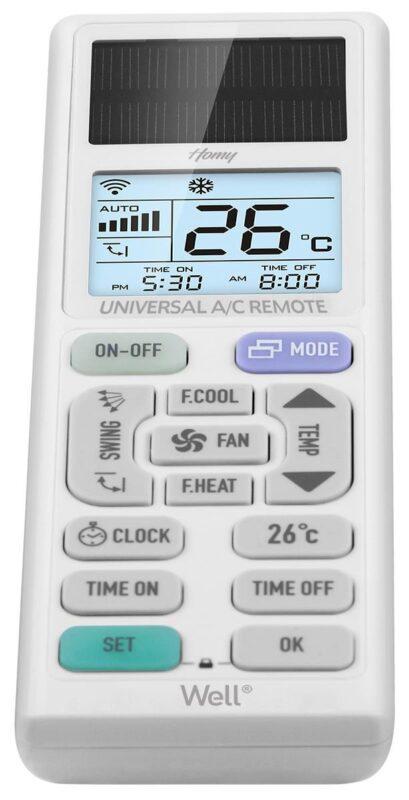 telecomanda universala pentru aparate de aer conditionat well homy cu panou solar 4