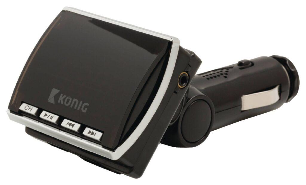 transmitator konig fm negru cu telecomanda 1