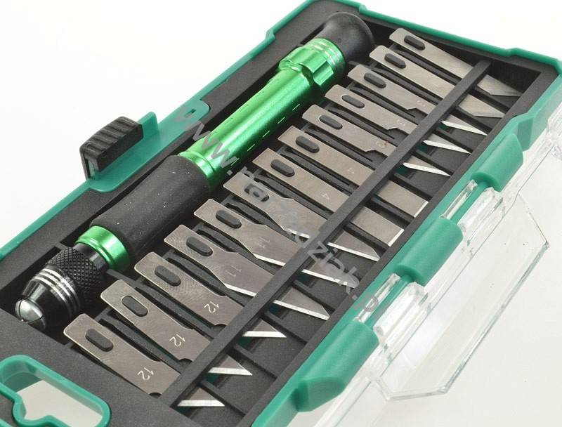 trusa cutite cu maner din aluminiu proskit 5