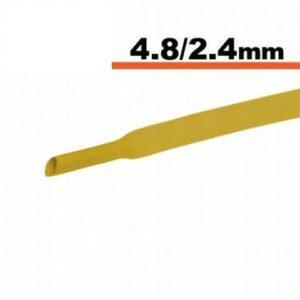 Tub termocontractibil galben 4.8mm/ 2.4mm 0.5m