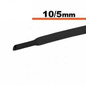 tub termocontractibil negru 10mm 5mm 05m