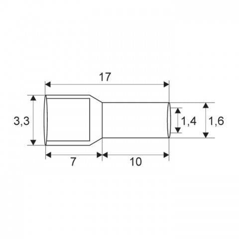varf terminal cablu 15 mm 10mm negru 1