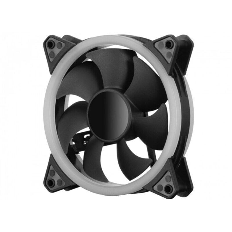 ventilator 120mm halo dual red led rosu 120 x 120 x 25 mm floston 2