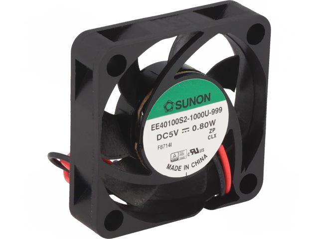 ventilator dc axial 5vdc 40x40x10mm 1199m3 h 23dba 26awg sunon ee40100s2 1000u 999 1