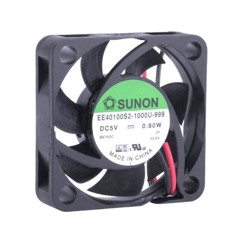 ventilator dc axial 5vdc 40x40x10mm 1199m3 h 23dba 26awg sunon ee40100s2 1000u 999