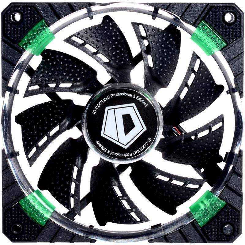 ventilator id cooling cf 12025 g 120mm 600 1600rpm concentric circular led verde 1