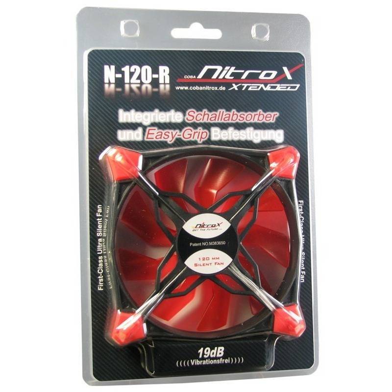 ventilator inter tech cobanitrox xtended n 120 red led 120mm 12v 1