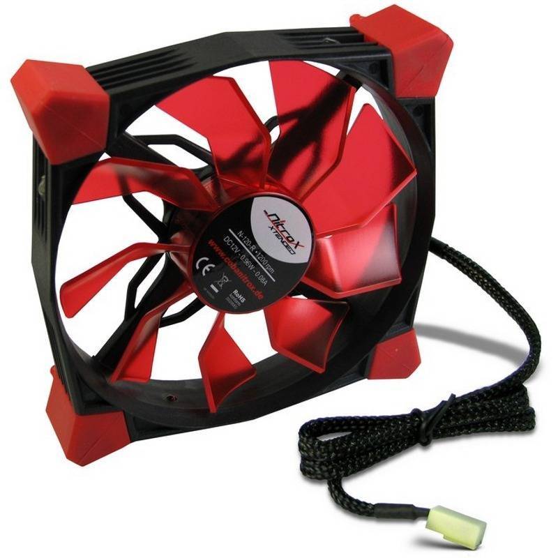 ventilator inter tech cobanitrox xtended n 120 red led 120mm 12v