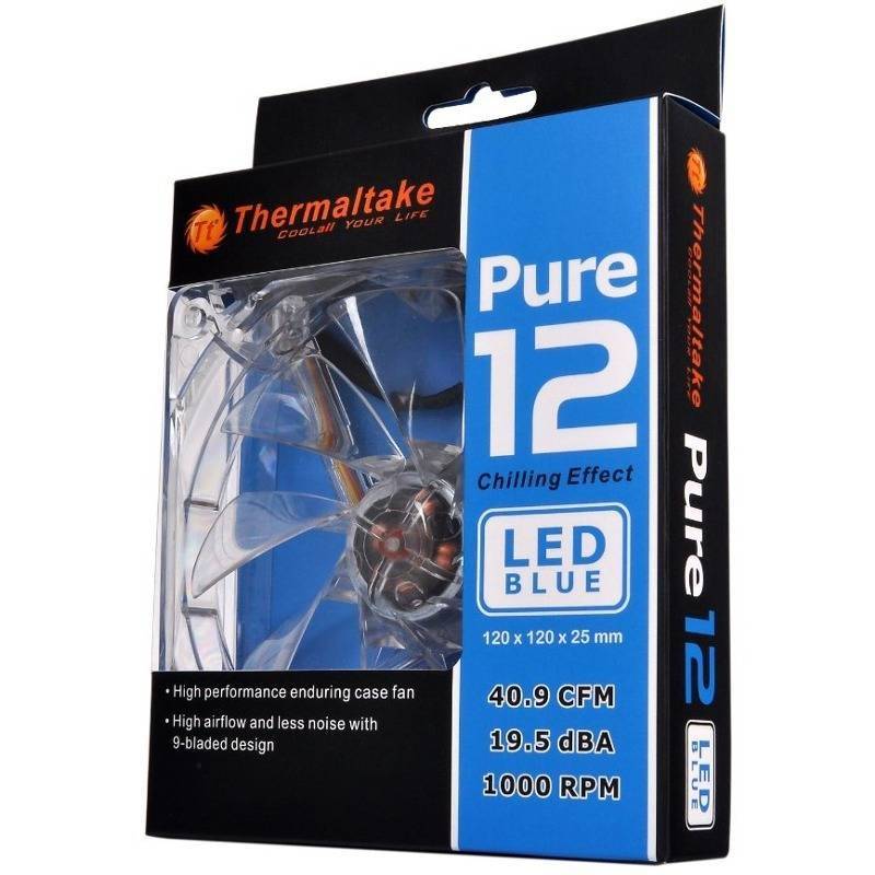 ventilator pure s 12 led 120mm led blue 12v 4