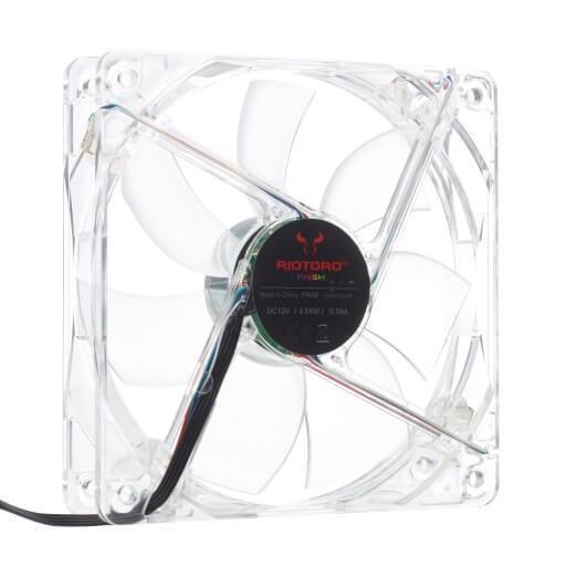 ventilator riotoro cross x clear classic 120mm iluminare albastra 3