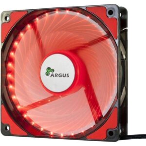 ventilator rosu inter tech l 12025 120mm red led fan 12v