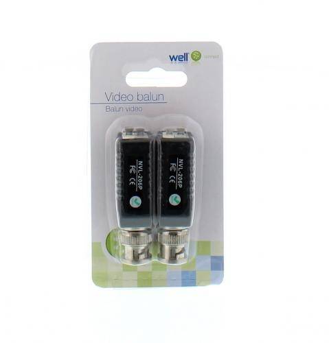 video balun hd prin utp ftp bnc 2 pini terminali cu clip pentru cablu well