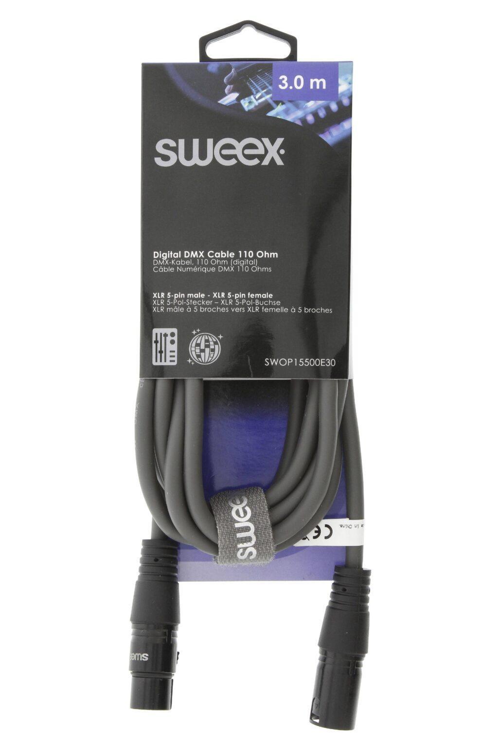 xlr digital cable xlr 5 pini tata xlr 5 pini mama 3m gri sweex scaled