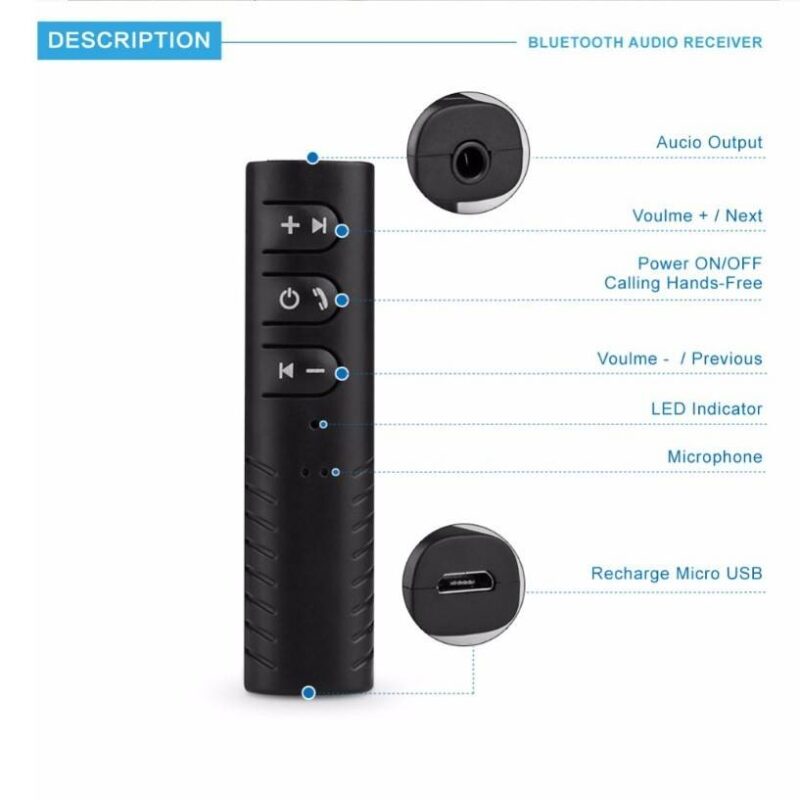 bluetooth receptor v41 la jack 35 mm si acumulator rr01 bt 4