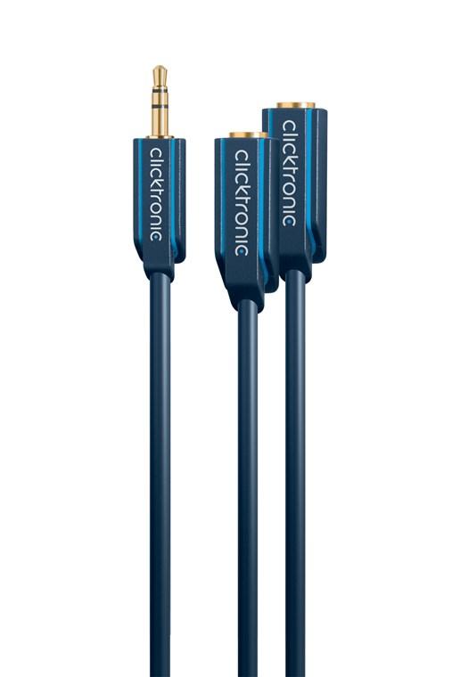cablu adaptor profesional splitter jack 35 mm x2 ofc cupru ecranat 10cm clicktronic 4