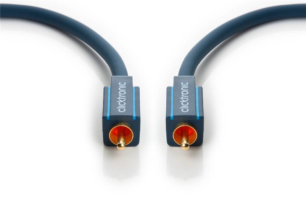 cablu audio video profesional 1x rca tata tata 3m 75ohm cupru awg23 aurit clicktronic 4