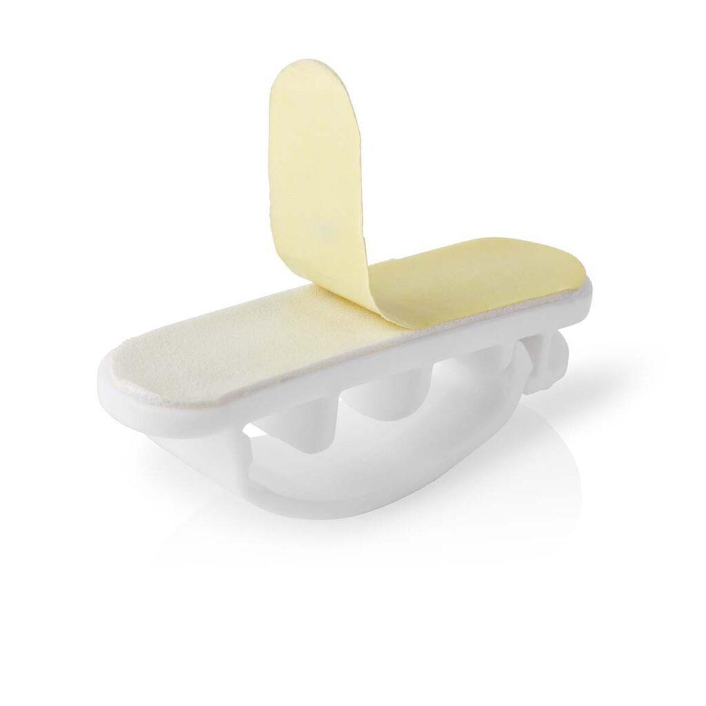 cablu de management cu blocare clip 3buc 3 sloturi pentru cablu max 75 mm alb nedis 10