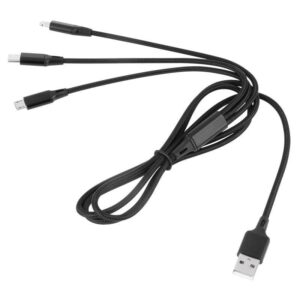 cablu usb 3in1 1m lighning iphone type c si micro usb rebel rb 6005 100 b