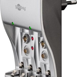 incarcator acumulatori ni cd si ni mh aa aaa 2x 500ma 9v 2x 15ma 100 240vac incarcare max 8h goobay