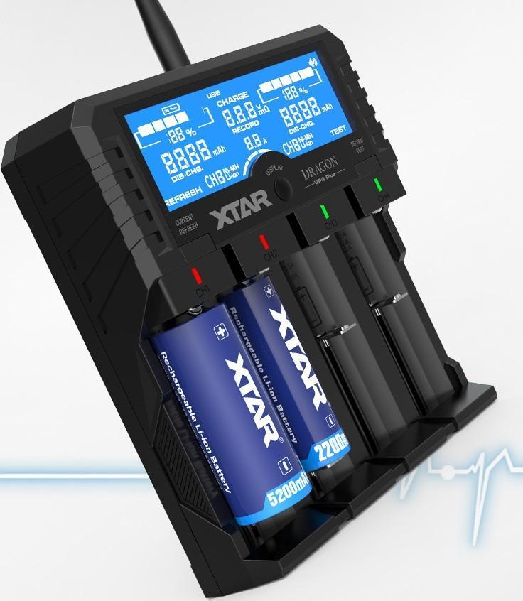 incarcator universal 4x li ion ni mh lcd vp4 plus xtar 10