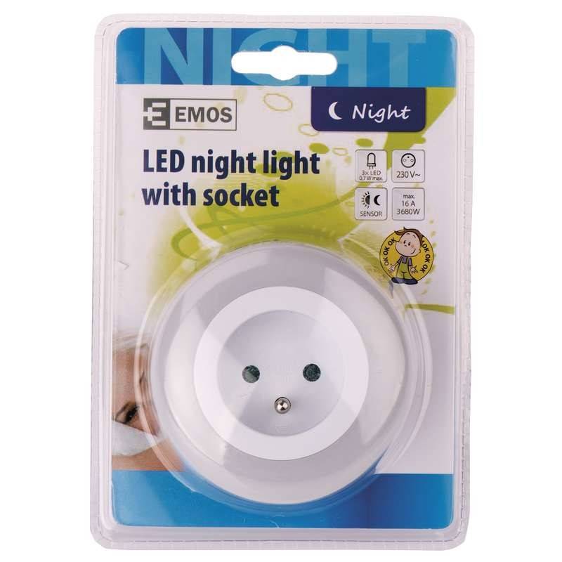 lumina de veghe 3x led 230vac soclu emos 1