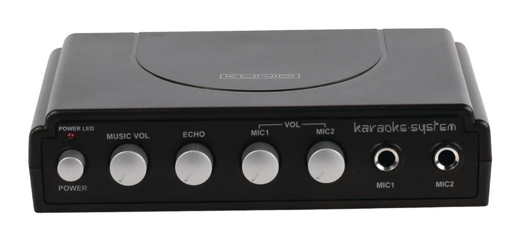 mixer karaoke cu 2 microfoane negru konig 1 scaled